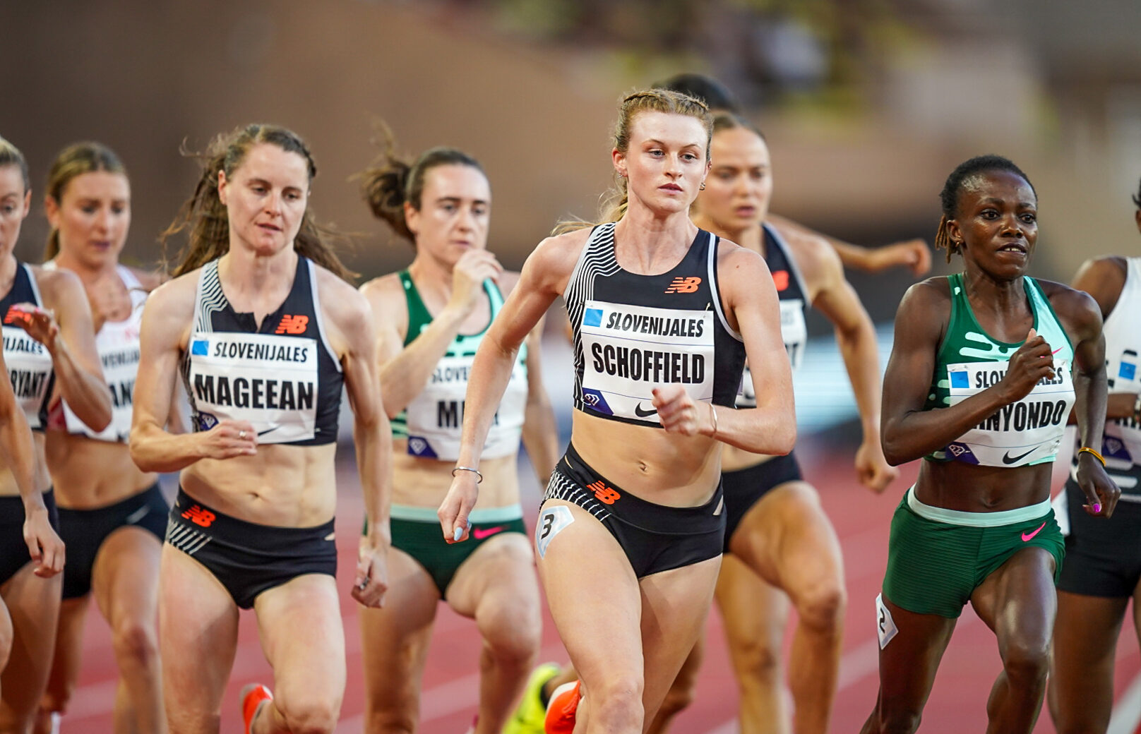 Ciara mid race - Monaco Diamond League