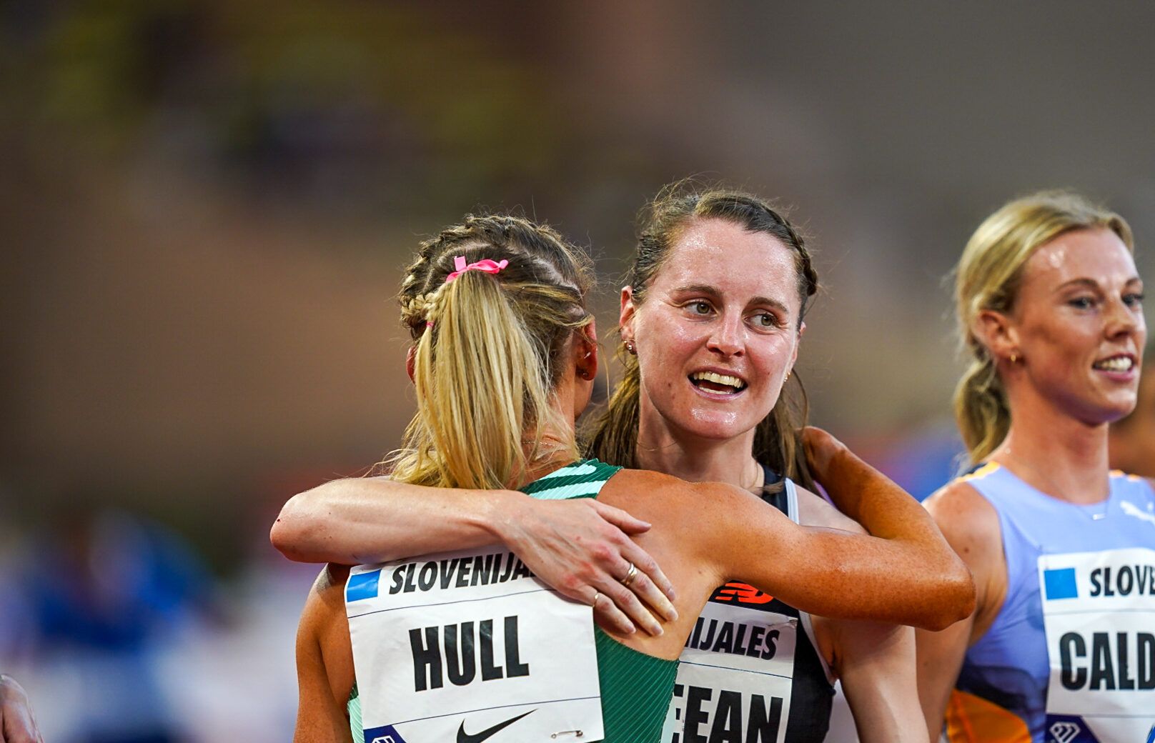 Ciara celebrates - Monaco Diamond League